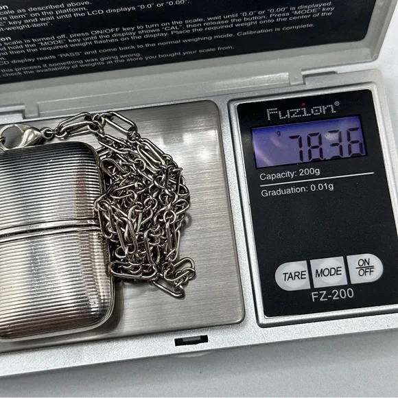Vintage Marshall Sterling Silver Pocket Travel Watch Sliding Case #361